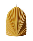 6" Gold Unscented Dimensional Palm Leaf Candle