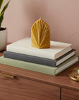 6" Gold Black Ice Scented Dimensional Palm Leaf Candle