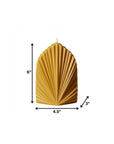 6" Gold Black Ice Scented Dimensional Palm Leaf Candle