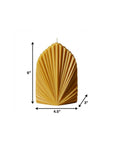 6" Gold Black Ice Scented Dimensional Palm Leaf Candle