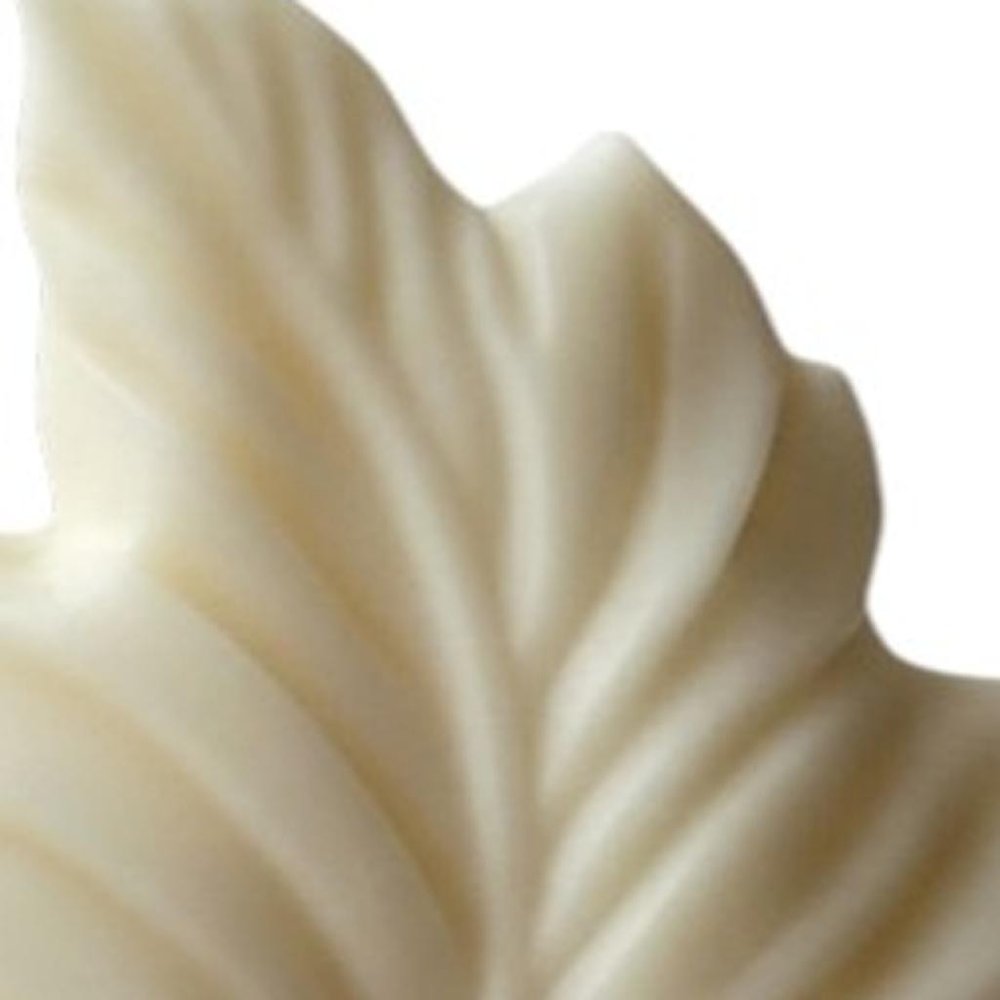 6" Ivory Black Ice Scented Dimensional Feather Candle Novelty Novelty