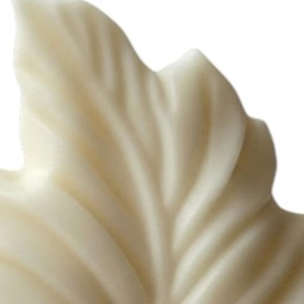6" Ivory Black Ice Scented Dimensional Feather Candle Novelty Novelty