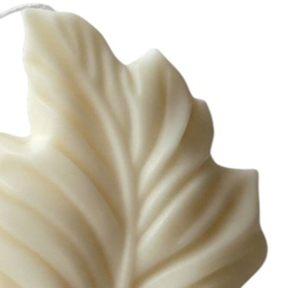 6" Ivory Black Ice Scented Dimensional Feather Candle Novelty Novelty
