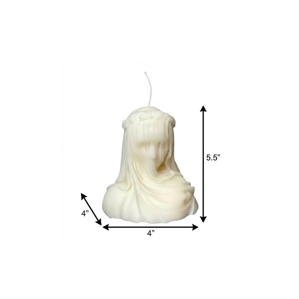 6" Ivory Vanilla Scented Dimensional Lady Candle Novelty Novelty