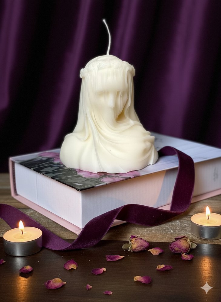 6" Ivory Vanilla Scented Dimensional Lady Candle Novelty Novelty