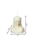 6" Ivory Unscented Dimensional Lady Candle Novelty Novelty