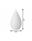5" Ivory Ocean Breeze Scented Dimensional Teardrop Candle Novelty Novelty