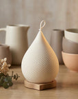 5" Ivory Ocean Breeze Scented Dimensional Teardrop Candle Novelty Novelty