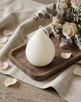 5" Ivory Ocean Breeze Scented Dimensional Teardrop Candle Novelty Novelty
