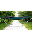 Blue And Purple Striped Single Spreader Bar Hammock