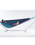 Blue And Purple Striped Single Spreader Bar Hammock