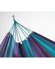 Blue And Purple Striped Single Spreader Bar Hammock
