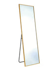 67" Black Aluminum Freestanding And Wall Mounted Framed Full Length Mirror