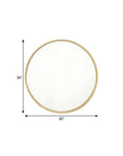 30" Gold Aluminum Round Framed Accent Mirror