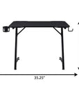 Adjustable Black Wood and Stainless Steel Rolling Writing Desk
