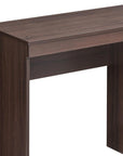 48" Espresso Wood Pedestal Computer Desk With Two Drawers
