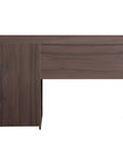 48" Espresso Wood Pedestal Computer Desk With Two Drawers