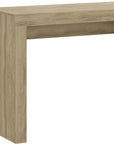 58" Natural Wood Pedestal Computer Desk With Two Drawers