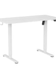 Adjustable White Wood and Steel Standing Desk