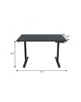 Adjustable Black Wood and Steel Standing Desk