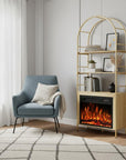 72" White Metal And Wood Adjustable Three Tier Etagere Bookcase