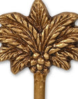4" Antiqued Gold Cast Iron Palm Tree Wall Hook