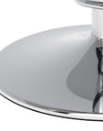 Set of Two White And Silver Faux Leather And Aluminum Adjustable Height Swivel Bar Chairs