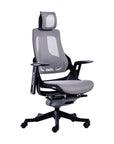 Gray And Black Adjustable Height Swivel Rolling Executive Office Chair