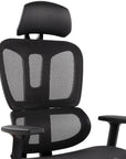Black Adjustable Height Swivel Rolling Office Chair With Footrest