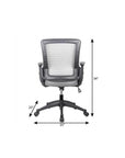 Brown Adjustable Height Swivel Rolling Office Chair