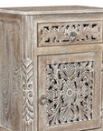 Five Piec Gray Solid Wood Bedroom Set With Mirror
