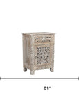 Five Piec Gray Solid Wood Bedroom Set With Mirror