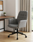 Gray Adjustable Height Swivel Rolling Office Chair