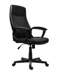 Black Adjustable Height Swivel Rolling Executive Office Chair
