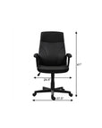 Black Adjustable Height Swivel Rolling Executive Office Chair
