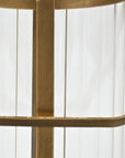9" Gold Glass Tabletop Lantern Candle Holder