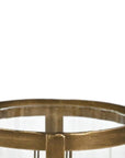 7" Gold Glass Tabletop Lantern Candle Holder