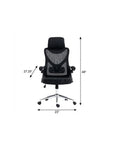 Black Adjustable Height Swivel Rolling Office Chair