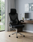 Black Adjustable Height Swivel Rolling Office Chair