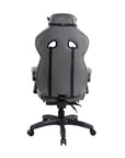 Gray Adjustable Height Swivel Rolling Racecar Executive Office Chair