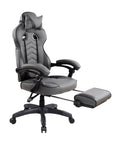 Gray Adjustable Height Swivel Rolling Racecar Executive Office Chair
