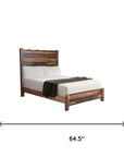 Five Piec Dark Brown Solid Wood Bedroom Set With Mirror