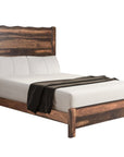 Five Piec Dark Brown Solid Wood Bedroom Set With Mirror