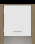 53" Beige Wood One Tier Bookcase with One Door