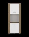 53" Beige Wood One Tier Bookcase with One Door