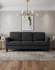 84" Dark Gray Corduroy Sofa