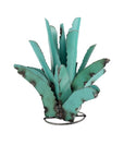 11" Turquoise Metal Succulent Garden Hanging Wall or Door Decor