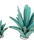 20" Turquoise Metal Succulent Garden Hanging Wall or Door Decor