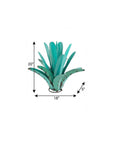 20" Turquoise Metal Succulent Garden Hanging Wall or Door Decor