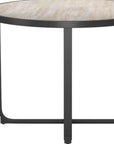 42" Black Glass And Aluminum Cross Leg Base Round Top Dining Table